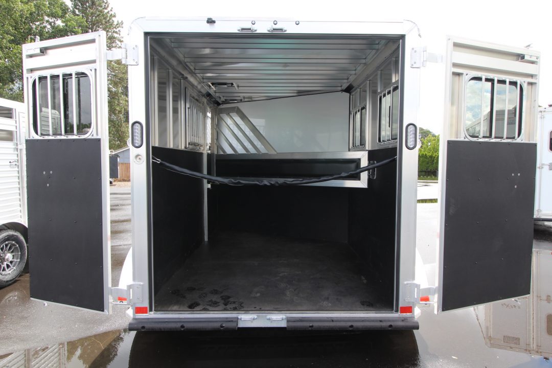 New 2026 Frontier Strider 2 Horse Aluminum Trailer - Drop down windows
