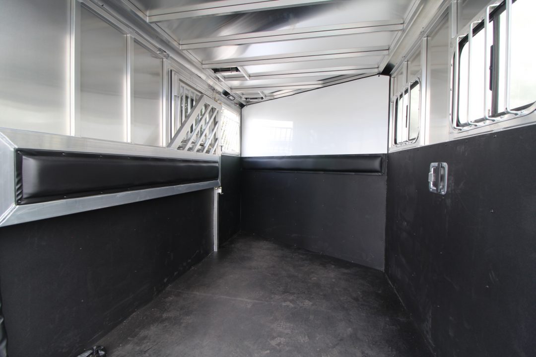 New 2026 Frontier Strider 2 Horse Aluminum Trailer - Drop down windows