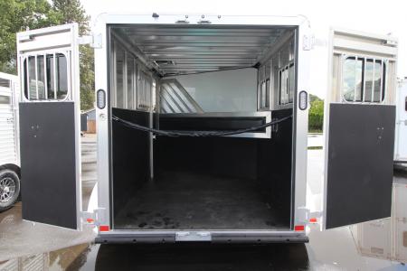 New 2026 Frontier Strider 2 Horse Aluminum Trailer - Drop down windows