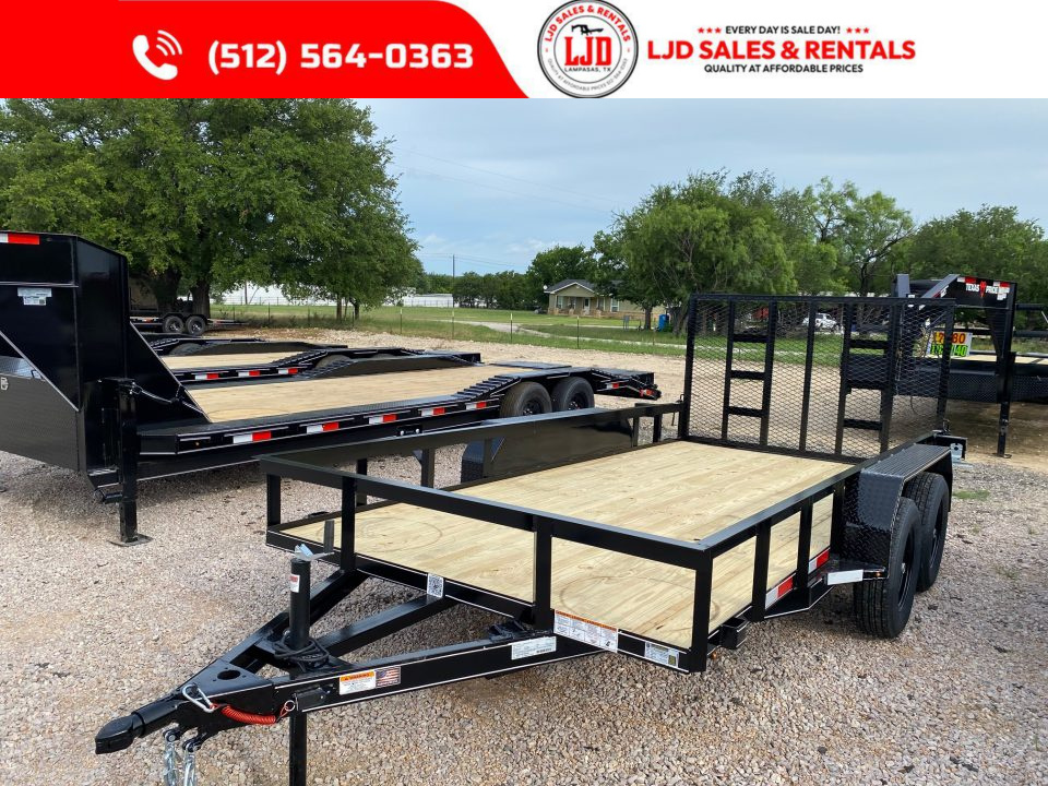 New 2026 Lacosta - Utility Trailer - 83" x 14' - 4' Gate - Rear Brake