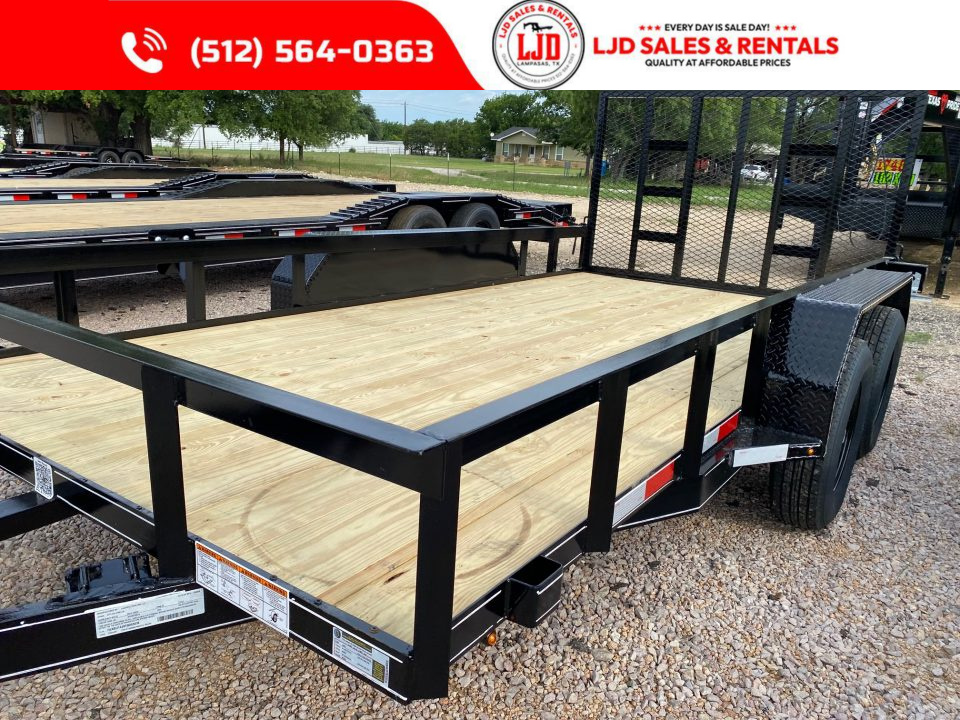 New 2026 Lacosta - Utility Trailer - 83" x 14' - 4' Gate - Rear Brake