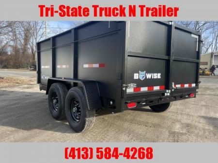 New 2026 BWISE DT 7x12 Dump trailer High-Side Ramps Barn doors