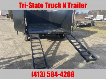 New 2026 BWISE DT 7x12 Dump trailer High-Side Ramps Barn doors