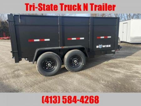 New 2026 BWISE DT 7x12 Dump trailer High-Side Ramps Barn doors
