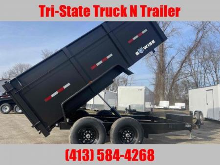 New 2026 BWISE DT 7x12 Dump trailer High-Side Ramps Barn doors