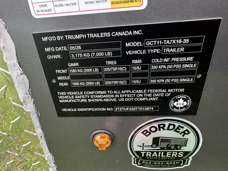 New 2026 Triumph Trailers GCT11-TA7X16-35 Cargo / Enclosed Trailer