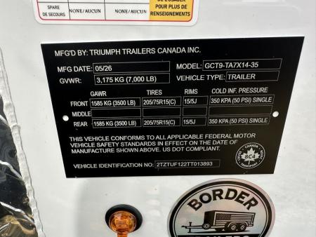 New 2026 Triumph Trailers GCT11-TA7X14-35 Cargo / Enclosed Trailer