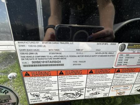 New 2026 Spartan Cargo SP5X10SA Cargo / Enclosed Trailer