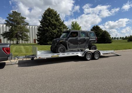 New 2027 Aluma Trailers 8016 Tandem Axle Utility Trailer w/ 5' Aluminum Ramps - 8500# GVWR