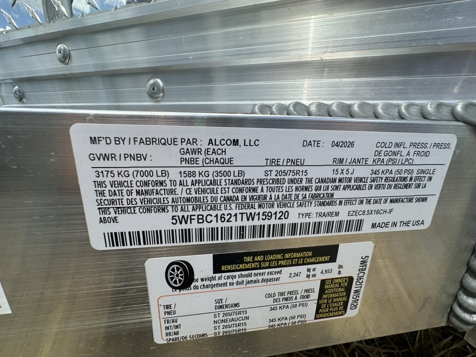 New 2026 E-Z Hauler EZEC8.5X16CH-IF Cargo / Enclosed Trailer