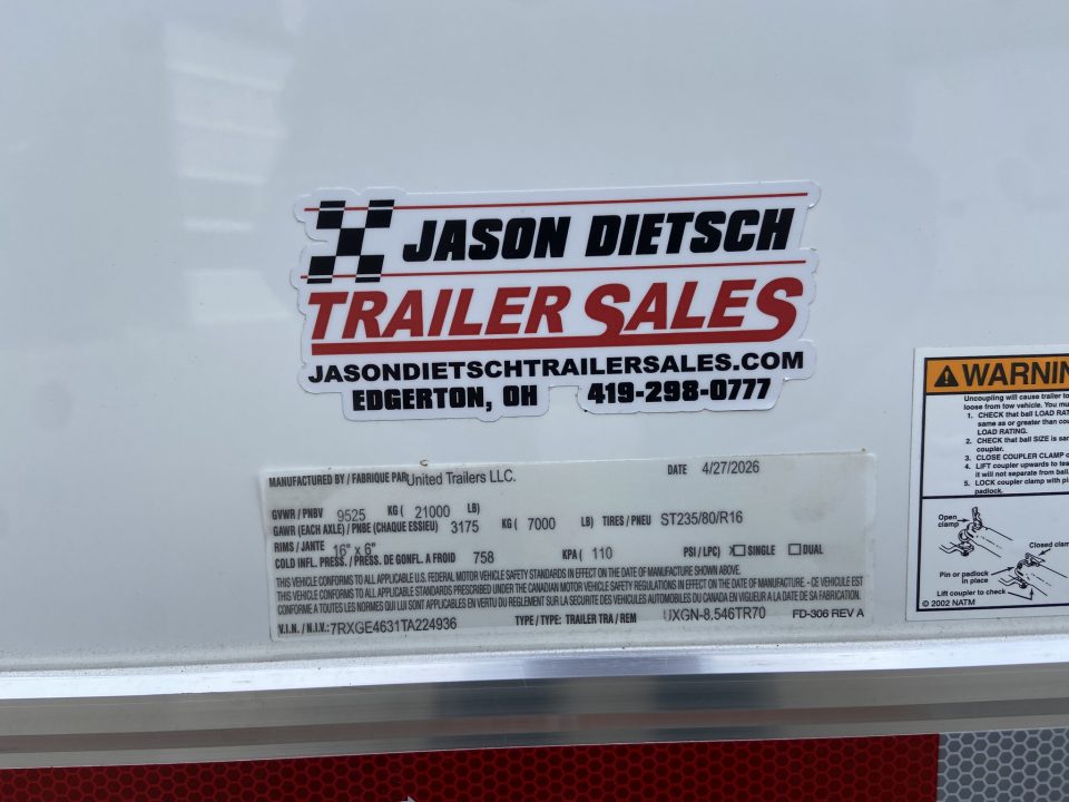 New United UXGN-8.546 Car Trailer