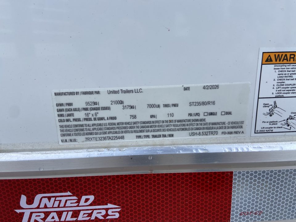 New United Trailers USH-8.532 Stacker