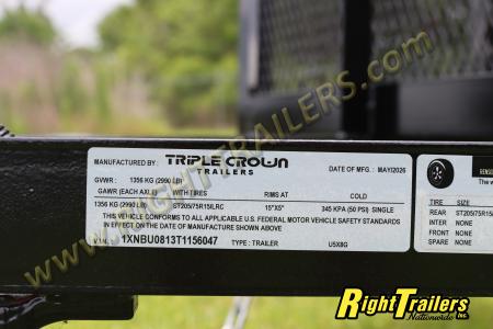 New 2026 5X8 Triple Crown Utility Trailer