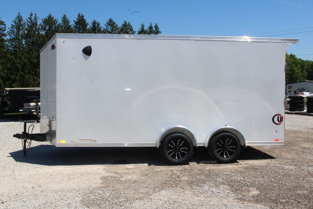 New 2026 United UJ 7' x 16' Enclosed Cargo Trailer - 7000# GVW - RAMP DOOR - 7' INTERIOR HEIGHT - AMERICA 250