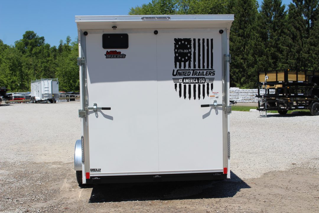 New 2026 United UJ 7' x 16' Enclosed Cargo Trailer - 7000# GVW - RAMP DOOR - 7' INTERIOR HEIGHT - AMERICA 250