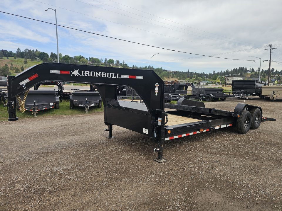 New 2026 Iron Bull 22' 14k Gooseneck Tilt Deck Trailer