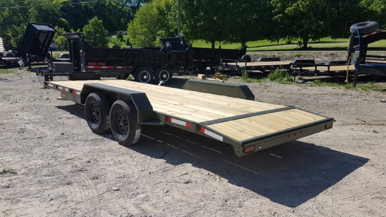 New 2026 MEB 7x20 Open Wood Deck Auto Hauler Car / Racing Trailer 7K