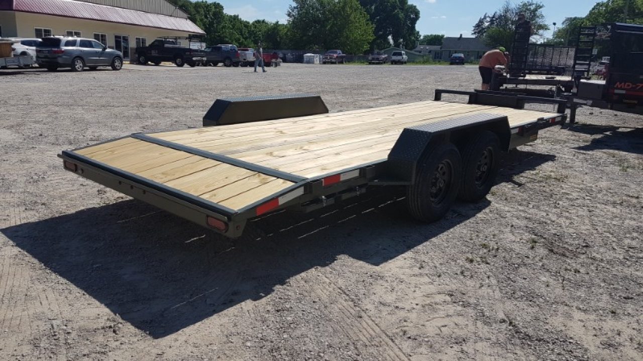 New 2026 MEB 7x20 Open Wood Deck Auto Hauler Car / Racing Trailer 7K