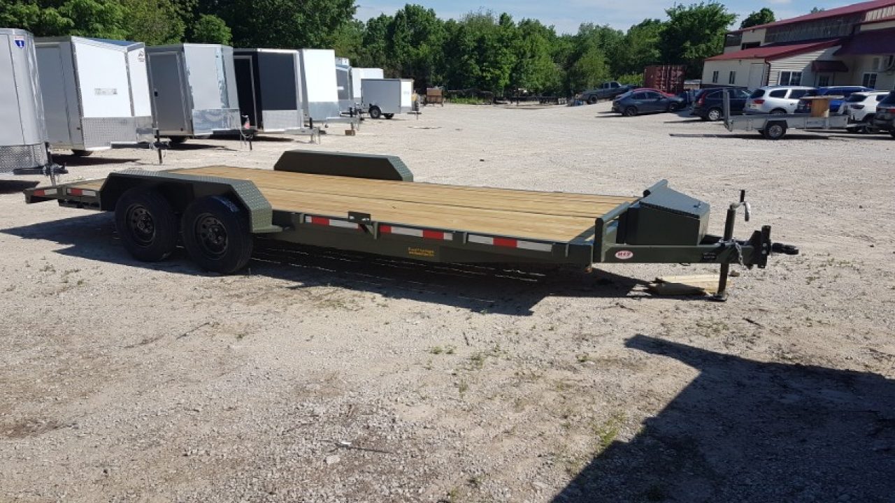 New 2026 MEB 7x20 Open Wood Deck Auto Hauler Car / Racing Trailer 7K