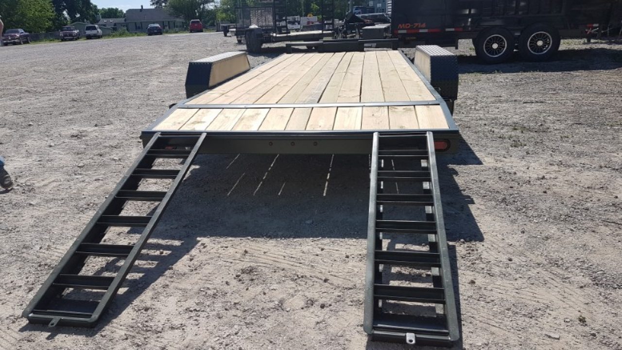 New 2026 MEB 7x20 Open Wood Deck Auto Hauler Car / Racing Trailer 7K
