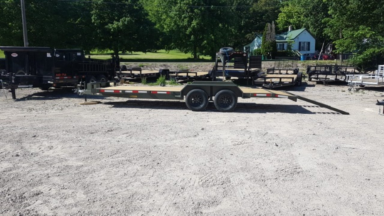 New 2026 MEB 7x20 Open Wood Deck Auto Hauler Car / Racing Trailer 7K