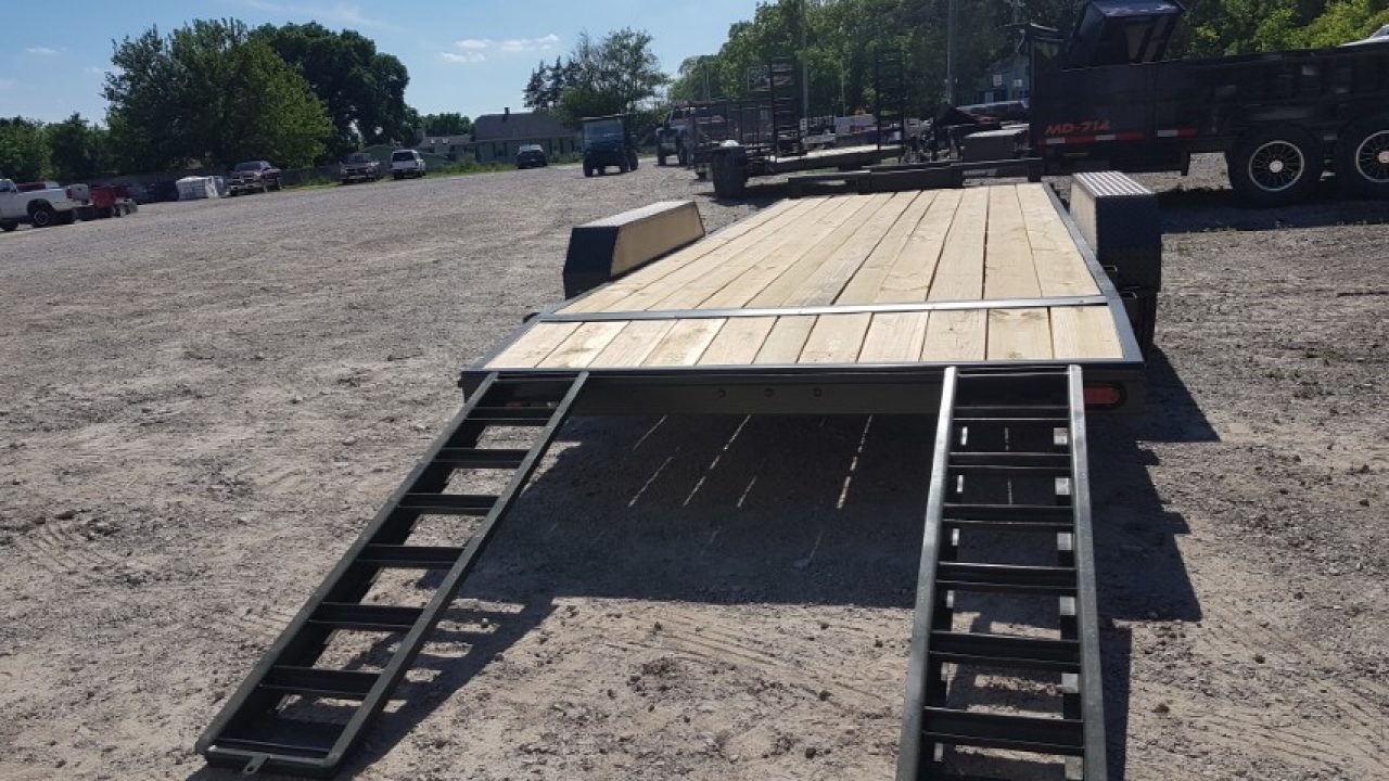 New 2026 MEB 7x20 Open Wood Deck Auto Hauler Car / Racing Trailer 7K