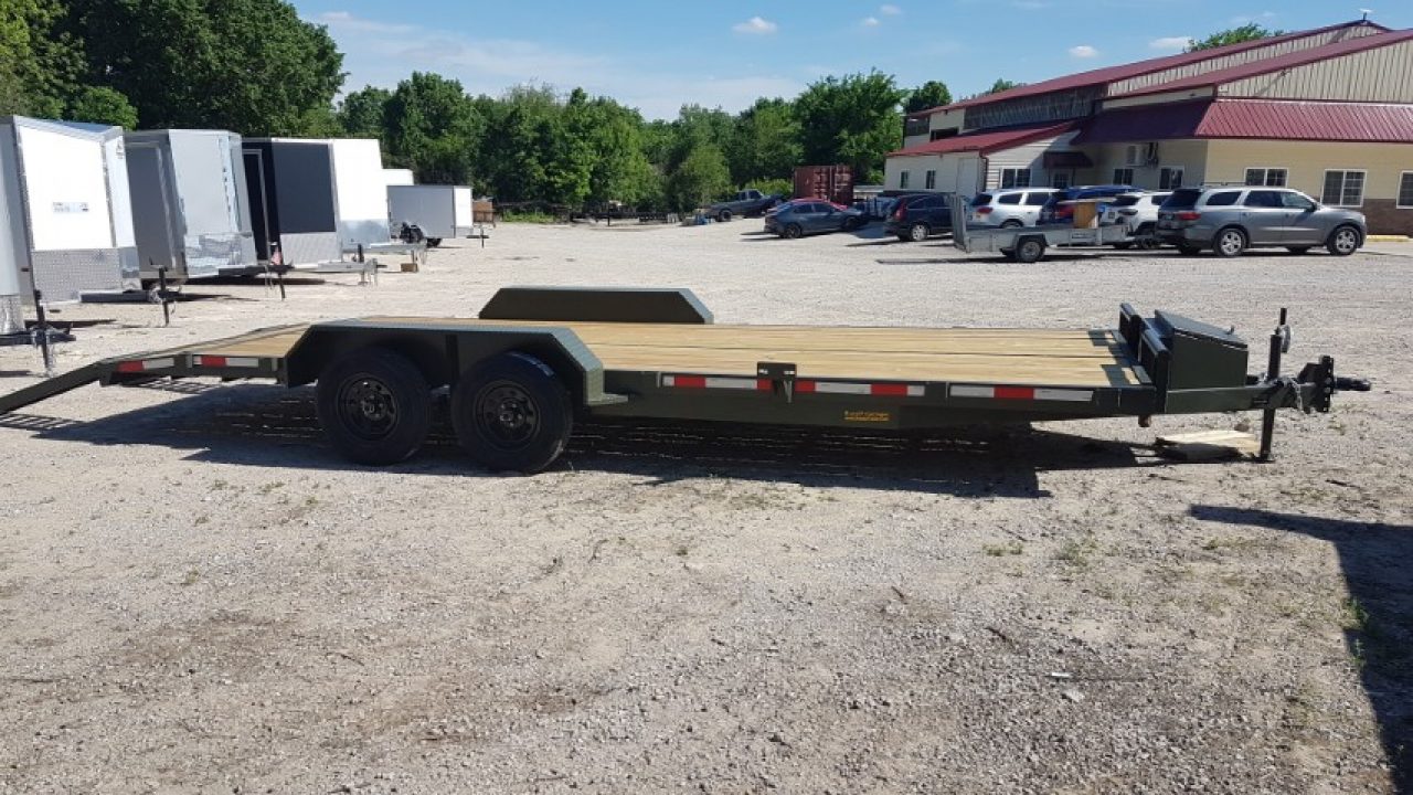 New 2026 MEB 7x20 Open Wood Deck Auto Hauler Car / Racing Trailer 7K