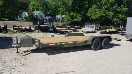 New 2026 MEB 7x20 Open Wood Deck Auto Hauler Car / Racing Trailer 7K
