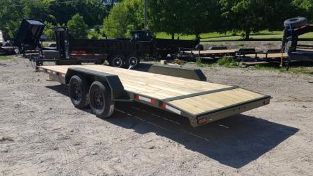 New 2026 MEB 7x20 Open Wood Deck Auto Hauler Car / Racing Trailer 7K