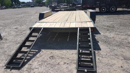 New 2026 MEB 7x20 Open Wood Deck Auto Hauler Car / Racing Trailer 7K