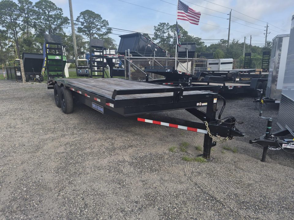Used 2025 Triple Crown Trailers 8x20 Heavy Duty Deckover Equipment Trailer with 14K Capacity Equipment Trailer
