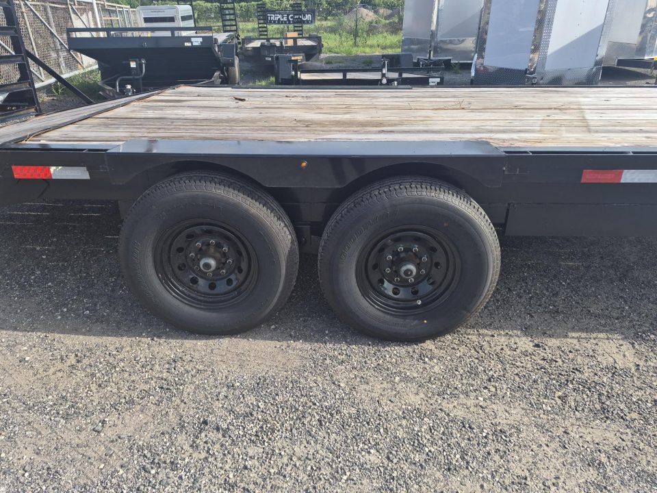 Used 2025 Triple Crown Trailers 8x20 Heavy Duty Deckover Equipment Trailer with 14K Capacity Equipment Trailer