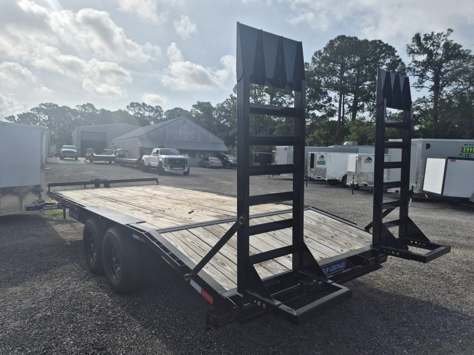 Used 2025 Triple Crown Trailers 8x20 Heavy Duty Deckover Equipment Trailer with 14K Capacity Equipment Trailer