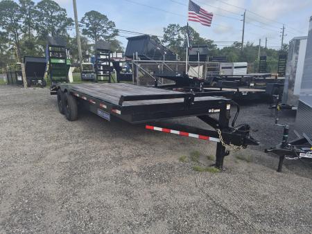 Used 2025 Triple Crown Trailers 8x20 Heavy Duty Deckover Equipment Trailer with 14K Capacity Equipment Trailer