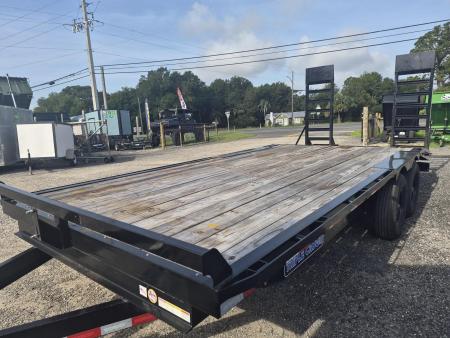Used 2025 Triple Crown Trailers 8x20 Heavy Duty Deckover Equipment Trailer with 14K Capacity Equipment Trailer
