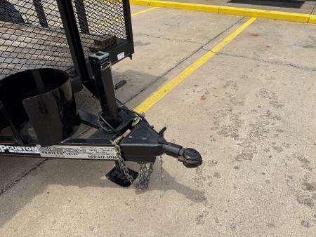 Used #144022 USED 2023 MP CUSTOM 16 X 83 PIPE TOP LANDSCAPE TRAILER W/ REAR RAMP GATE