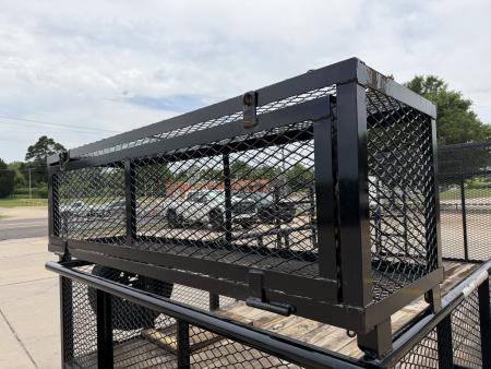 Used #144022 USED 2023 MP CUSTOM 16 X 83 PIPE TOP LANDSCAPE TRAILER W/ REAR RAMP GATE