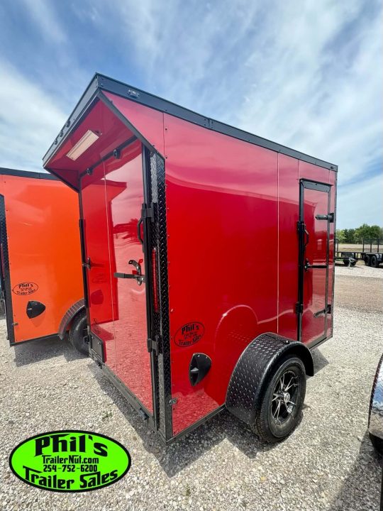 New 2026 5X8 Cargo / Enclosed Trailer ALUMINUM WHEELS & REAR WING