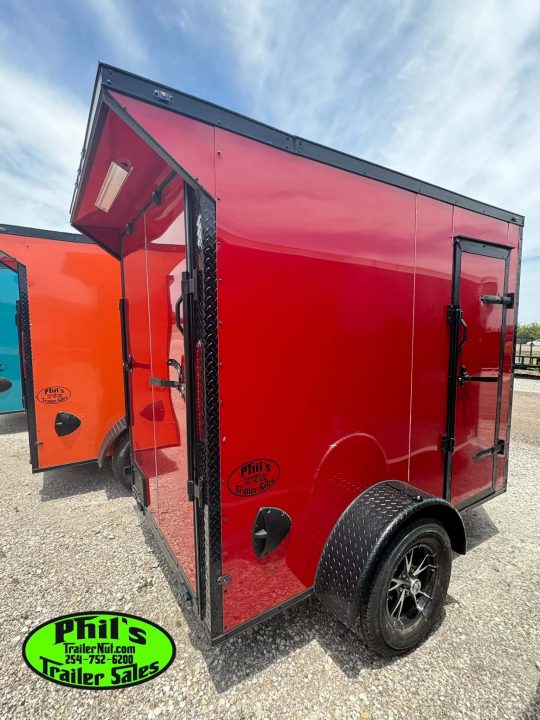 New 2026 5X8 Cargo / Enclosed Trailer ALUMINUM WHEELS & REAR WING