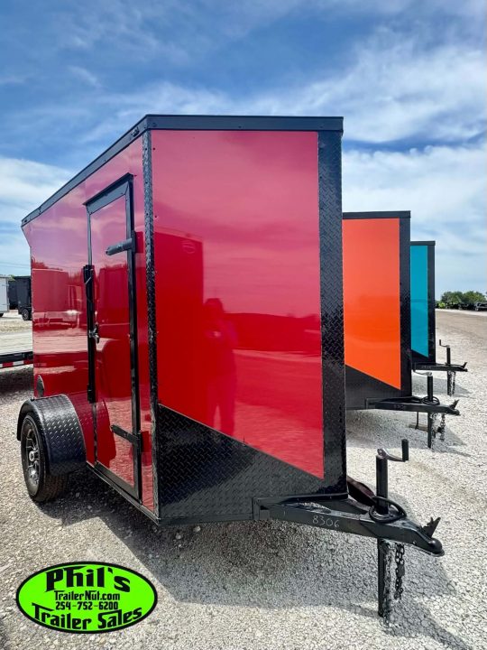 New 2026 5X8 Cargo / Enclosed Trailer ALUMINUM WHEELS & REAR WING