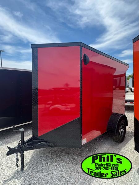 New 2026 5X8 Cargo / Enclosed Trailer ALUMINUM WHEELS & REAR WING