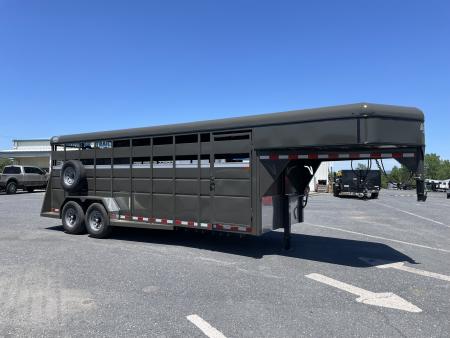 New 2027 Valley 6'8 X20'X6'6  Gooseneck Steel Stock Trailer