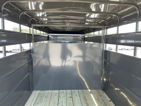 New 2027 Valley 6'8"X20'X6'6" Gooseneck Steel Stock Trailer