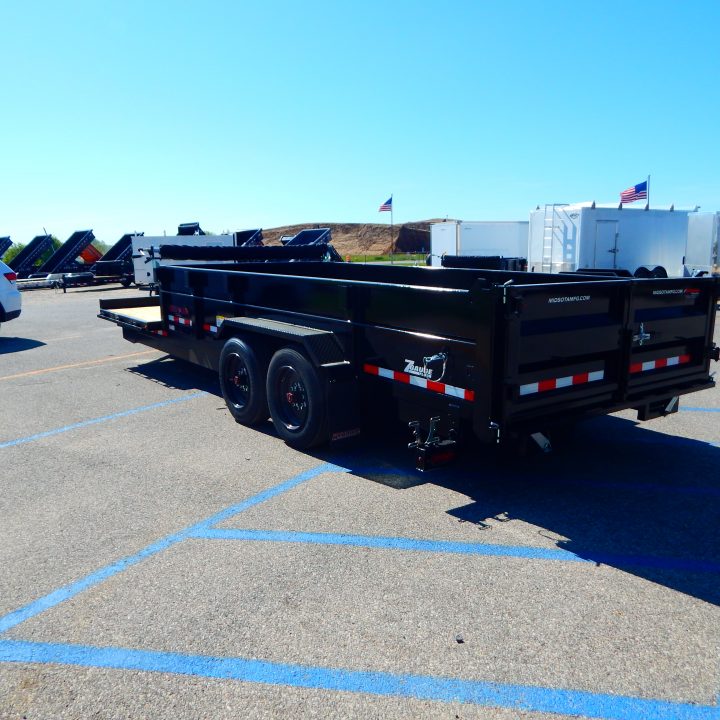 New 2026 Midsota 82 x 22 (16+6) Flat Front Rear Dump 17.6K Equipment Trailer