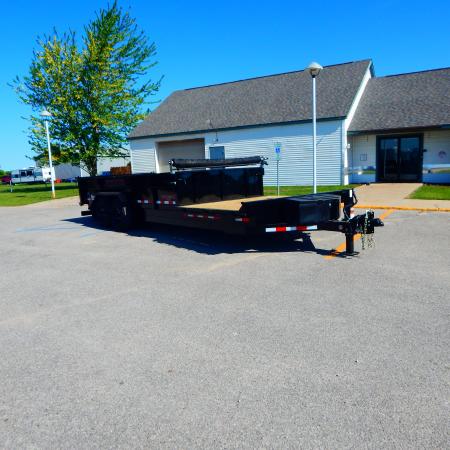 New 2026 Midsota 82 x 22 (16+6) Flat Front Rear Dump 17.6K Equipment Trailer