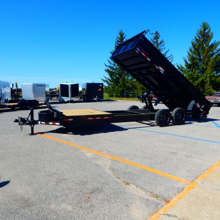 New 2026 Midsota 82 x 22 (16+6) Flat Front Rear Dump 17.6K Equipment Trailer