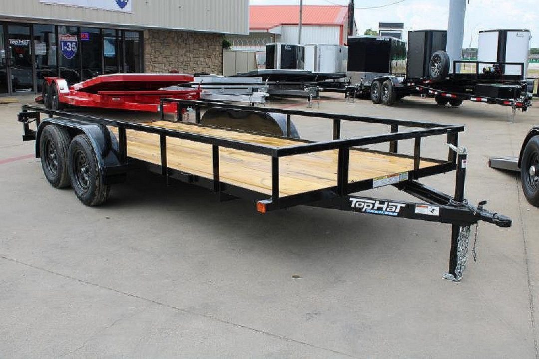 New 2026 Top Hat Trailers 16x77" LDX (No Brakes) Utility Trailer