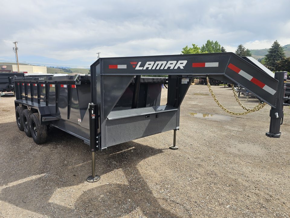 New 2026 Lamar 7x16 21k Telescopic Dump Trailer w/36" Sides