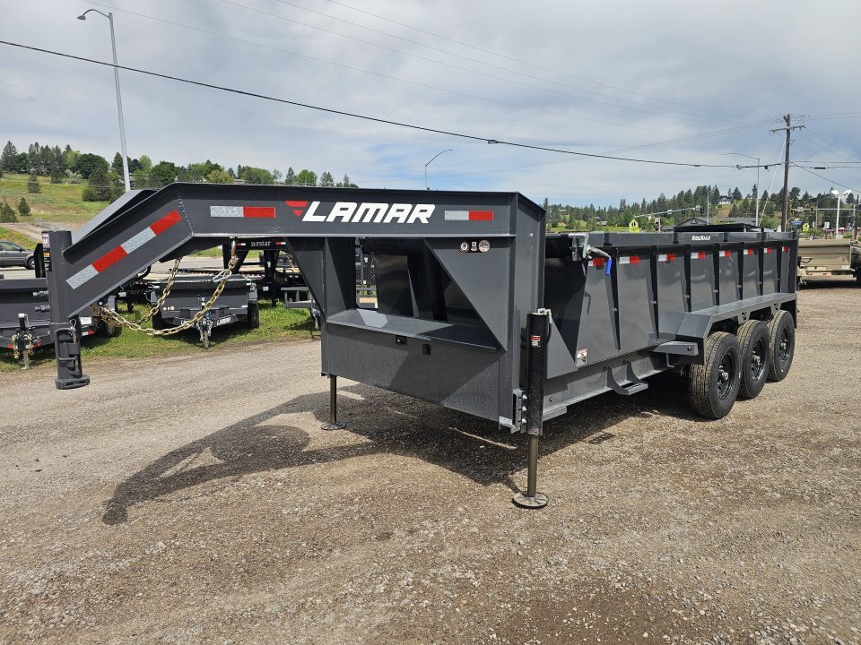 New 2026 Lamar 7x16 21k Telescopic Dump Trailer w/36" Sides