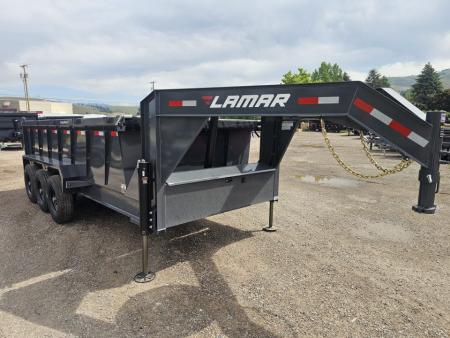 New 2026 Lamar 7x16 21k Telescopic Dump Trailer w/36  Sides